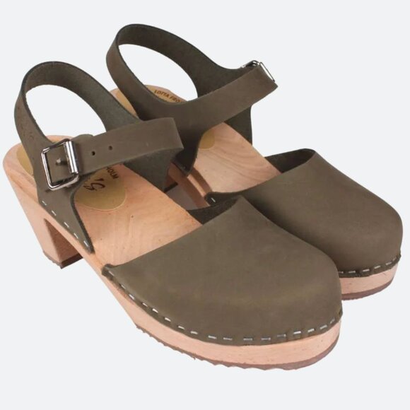 Lotta from Stockholm Clogs in Olive - Picture 2 of 7